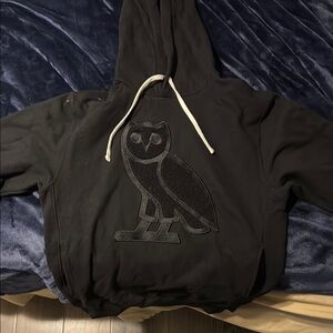 OVO Black Hoodie with Embroidered Owl